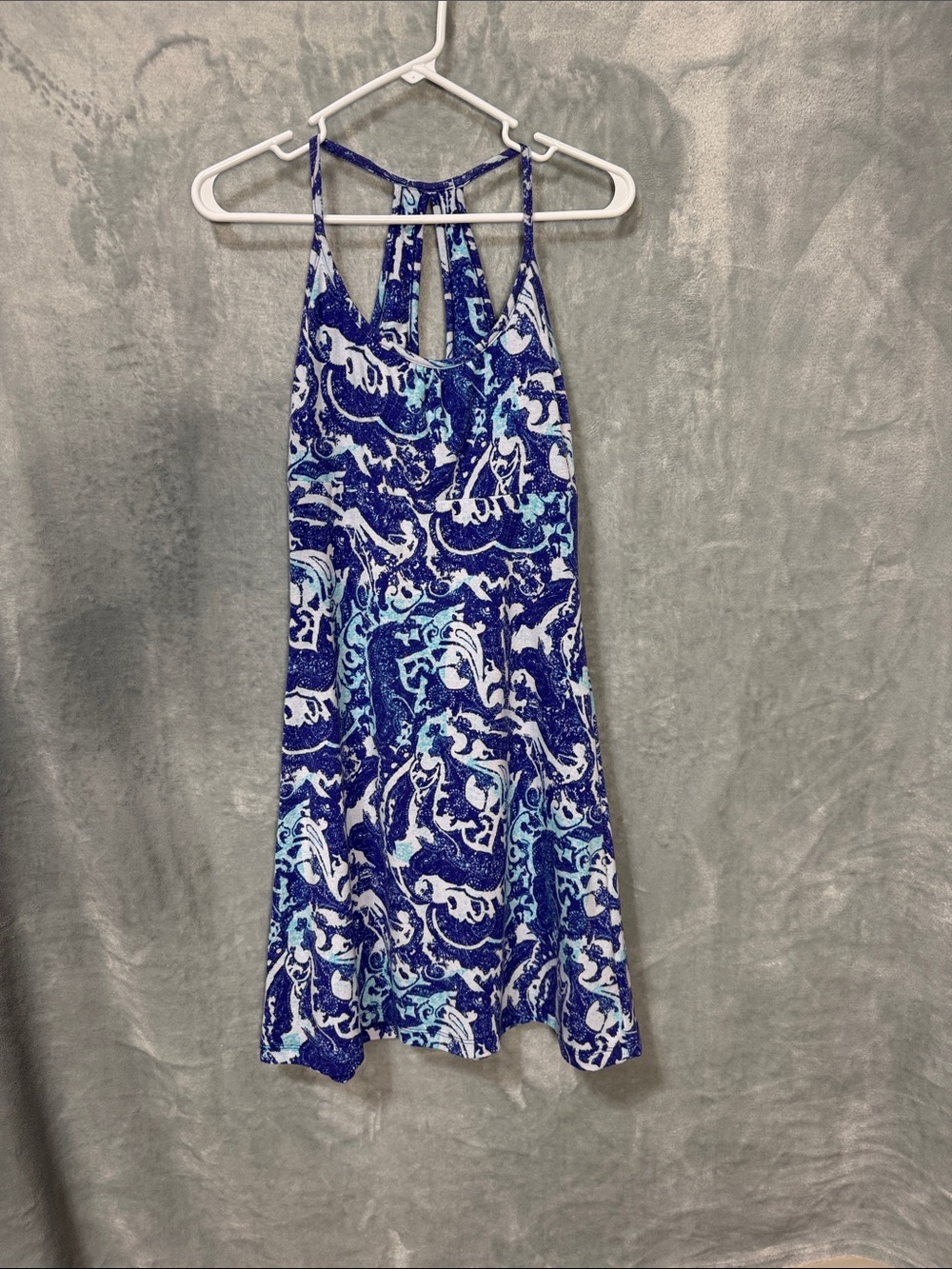 Blue Paisley Halter Mini Dress — Casual Summer Style